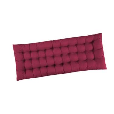 Imagem de Dualoai Almofada Espessa para Cadeira de Pátio, Medidas 48 Cm X 120 Cm X 8 Cm, Vermelho, Tamanho real