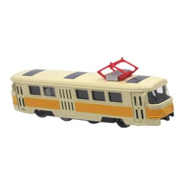 Imagem de TTETTZ 1:90 escala colecionável colecionável diecast aloy barraco modelo de brinquedo de brinquedo de para trás de carro, Amarelo