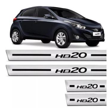 Imagem de Soleira Resinada Porta Hyundai Hb20 12 13 14 15 Adesivo 4pçs - Resitan