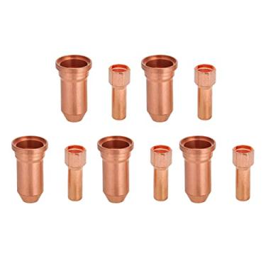 Imagem de ZAWELIYO 10Pcs Plasma Tocha De Corte Consumíveis Cortador Eletrodo Ponta 0.059in 1.5mm Bico PT100, para Consumíveis De Tocha De Corte De Plasma
