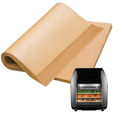 Imagem de SIUDANGKA Forros de fritadeira de ar descartáveis, compatíveis com acessórios de fritadeira digital multifuncional CHEFMAN de 10 Qt, papel pergaminho não branqueado, 100 peças de papel quadrado