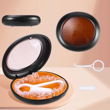 Imagem de LONGMON Capa retentora, capa retentora fina e fofa, compatível com Invisalign, alinhador, com orifícios de ventilação, ferramenta de removedor, Chewies