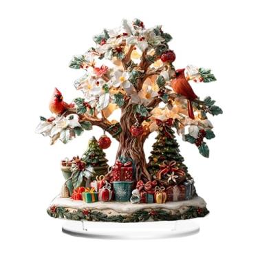 Imagem de predolo Placa de árvore de Natal 2D com base de acrílico, ornamento, artesanato, arte colecionável, decoração para casa, armário, escritório, mesa