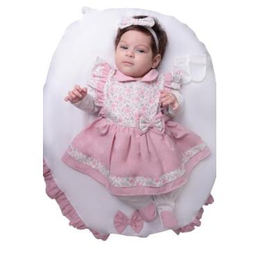 Imagem de Saída Maternidade Menina Jasmim 5 peças Roupas de Bebê - João e Maria 