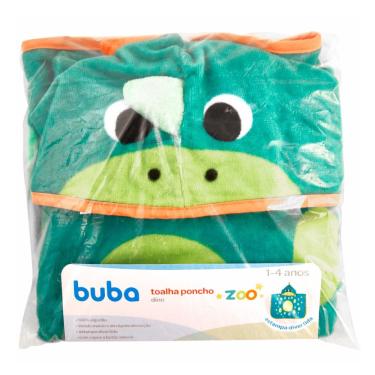 Imagem de Toalha Poncho Buba Zoo Dino +12 Meses 1 Unidade