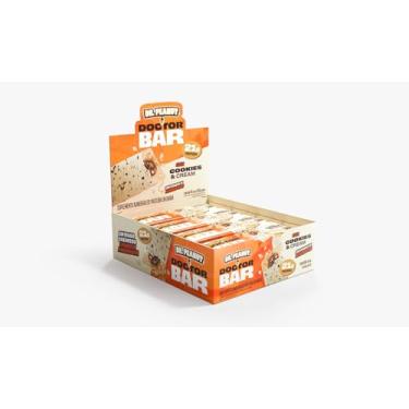 Imagem de Doctor Peanut Display Barra de Proteína Doctor Bar Sabor Cookies & Cream 62g - 8 un - 21g Proteína
