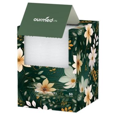 Imagem de Toalhas de rosto descartáveis Ourmed Life Skincare 60 unidades