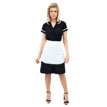 Imagem de Uniforme de Camareira Vestido de Copeira + Avental de Camareira - Unif