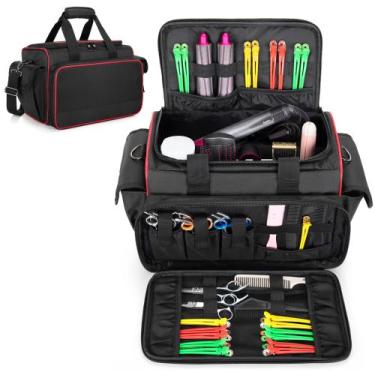 Imagem de Estojo de barbeiro BAFASO com divisórias ajustáveis, bolsa de viagem p