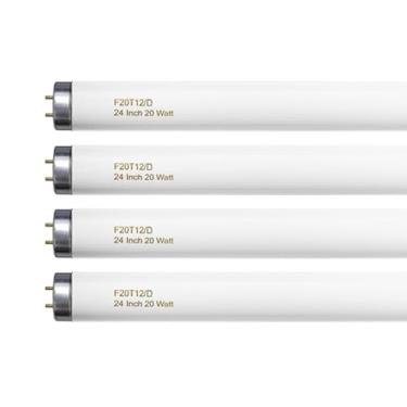 Imagem de Lâmpada F20T12/D 20 Watt luz do dia, tubo fluorescente T12 de 61 cm 20W compatível com Philips Sylvania GE luminária 1400lm G13 tampa 4 unidades