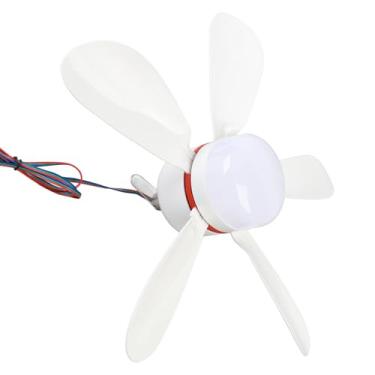 Imagem de aqxreight Ventilador de Teto Portátil Com Ventilador Leve de 12V Com Ventilador de Acampamento LED Com Lâminas Removíveis Leves 16,5 Polegadas para Acampamento para Pescar Ao Ar Livre