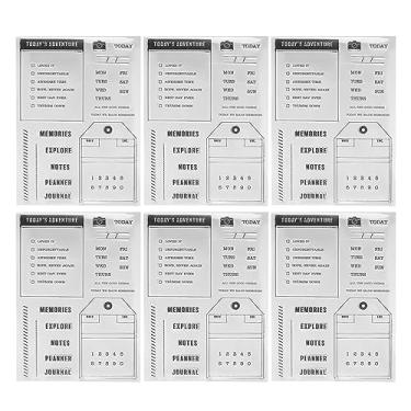 Imagem de 6pcs Clear Stamp Transparent Sospings para fabricação de cartões de cartão Diy Scrapbooking de papel artesanato carimbos decorativos para crianças Adultos Material TPR (T1993)