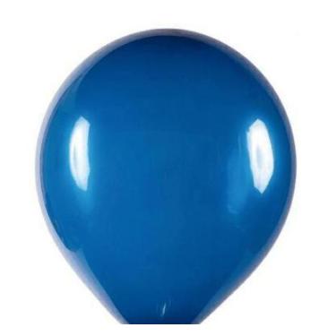 Imagem de BALÃO REDONDO LISO- ART-LATEX Nº 09-  AZUL MARINHO - Pacote com 50 uni