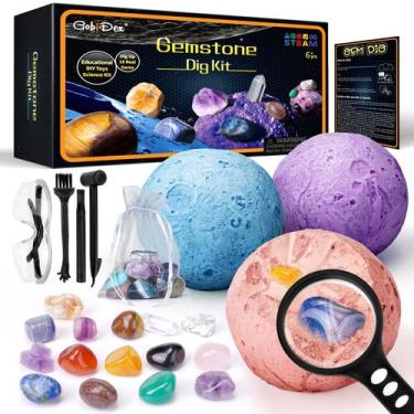 Imagem de Kit científico Gobidex Gemstones Dig Solar System Kids 6+ Anos