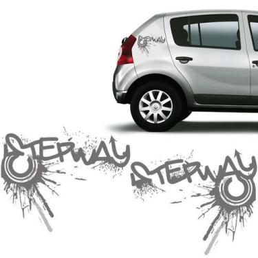 Imagem de Par Adesivos Sandero 2008/ Stepway Street Coluna Traseira - SPORTINOX,