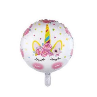 Imagem de BALAO BOLA UNICÓRNIO - BRANCO - 45 CM - 1 unidade - BR Festas