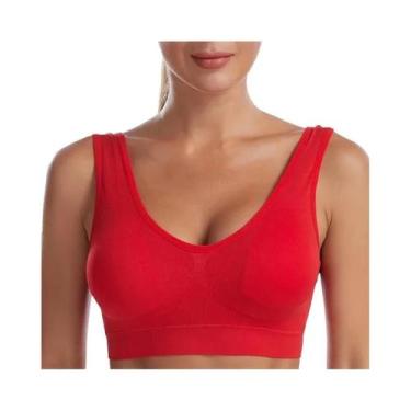 Imagem de Top Cropped Bralette Sem Costura, Sem Aro, Confortável, Acolchoado E R