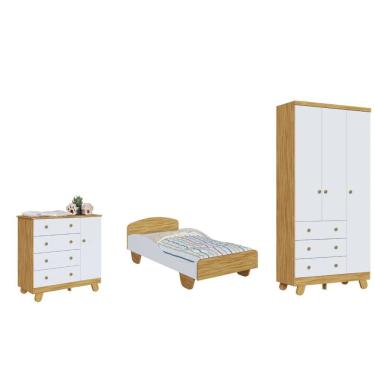 Imagem de Quarto infantil Completo MDF PL Dorabelly Pingo Com Cama Sol