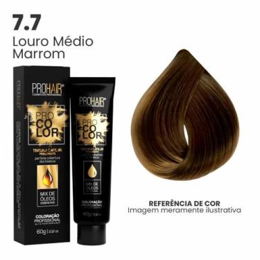Imagem de Coloração Profissional 60g Pro Color - PROHAIR, 7.7 Louro Médio Marrom