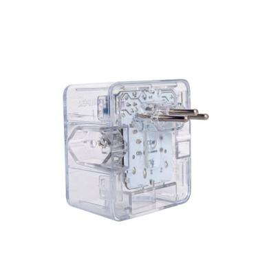 Imagem de Protetor Clamper Energia 3 Tomadas 3P Protege Contra Surtos e Raios - 