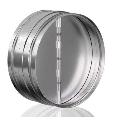 Imagem de [Atualizado] Amortecedor de duto de backdraft Hon&Guan de 20 cm, bloqueador de corrente de ar unidirecional Preventor de refluxo de duto bloqueador de rascunho, ventilador em linha HVAC