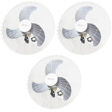 Imagem de Kit 3 Ventiladores Parede 60cm 200W Industrial Turbo Turbão 3 Pás Bivo