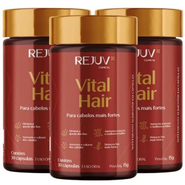 Imagem de Kit 3x Vital Hair Keranat Ultra Concentrado (30 Caps) - Rejuv