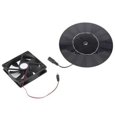 Imagem de Zhjvihx Fã Casa de Cães de Animais Domésticos, fã de Ventilação Estável do Homem de Frango Solar Solar de 5W Abs