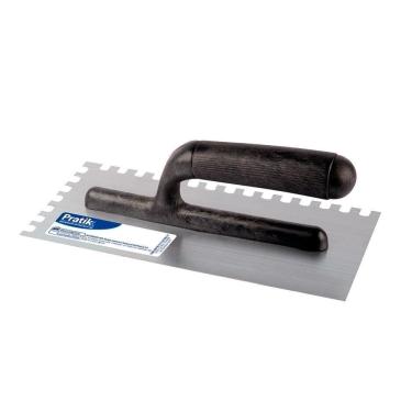 Imagem de desempenadeira Aço Dentada Pratik 25x12cm Cabo Plástico Aberto