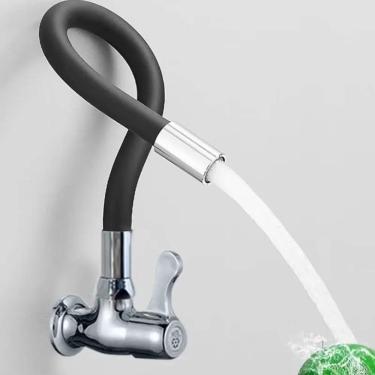 Imagem de 2X Torneira Gourmet Luxo Flexível Cozinha Parede Jato Arejad