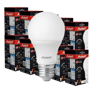 Imagem de 2X Kit 10 Lâmpada Led 9W Bulbo E27 6500K Branco Frio Casa Le