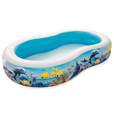 Imagem de Piscina inflável familiar Bestway Fish 'n Friends 2,62 m x 1,57 m x 46 cm