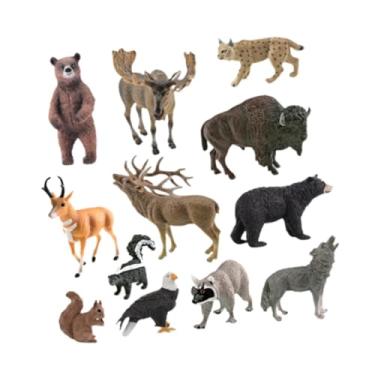 Imagem de YIJU 12Pcs Estatuetas de animais Mini animais Brinquedos Conjunto Colecionáveis Realistas Toppers de bolo para crianças Meninos Meninas Presente de