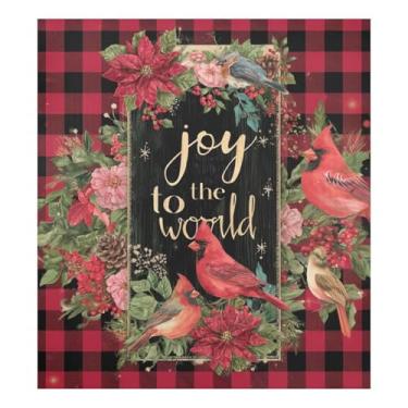 Imagem de Christmas Joy Cardinal Bird capa magnética para máquina de lavar louça, painéis de porta, eletrodomésticos, adesivos para máquina de lavar e secar roupa 58 x 66 cm