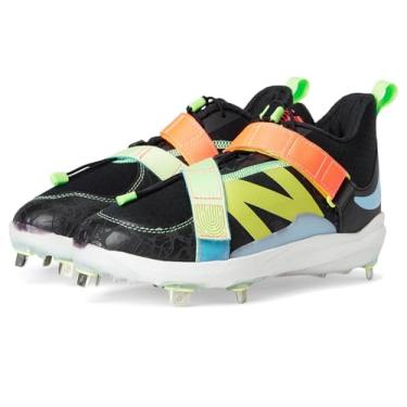 Imagem de New Balance Tênis de beisebol masculino FuelCell Lindor V2 Metal, Preto/Neon Dragonfly/Electric Jade, 8 Wide