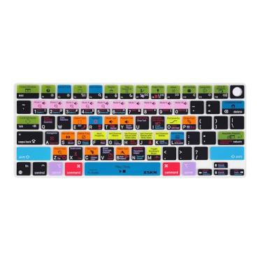 Imagem de XSKN Capa de silicone para teclado para MacBook Pro/Air com Touch ID 14,2 16,2 13,6 15,3 polegadas M1 M2 M3 M4 Pro Max Chip (layout dos EUA, atalhos FL Studio)