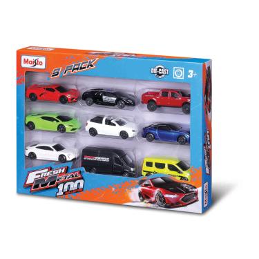 Imagem de Conjunto 9 Carrinhos Miniatura Sortido - Maisto