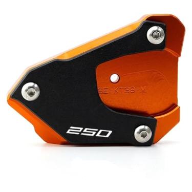 Imagem de Tampas de pneu de almofada de extensão de suporte lateral de motocicleta compatíveis com 390 250 Adventure 390ADV 2020-2024 250ADV 390 250 ADV CNC (Pad Orange 250)