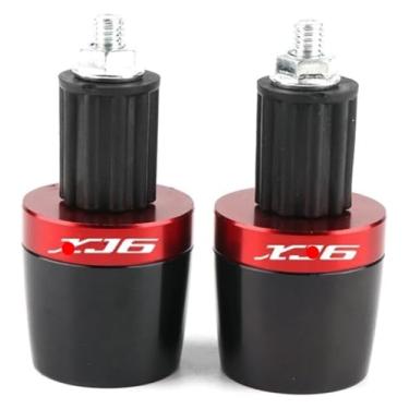 Imagem de Acessórios de motocicleta de alumínio CNC Plugue de extremidade deslizante para guidão de motocicleta tampas de extremidades compatíveis com Y&AMAHA XJ6 XJ6N XJ6-S XJ6-F (vermelho)