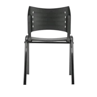 Imagem de Cadeira Prisma Iso Fixa Preta Pra Igreja Recpçao Sala Espera