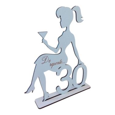 Imagem de 15 Centro De Mesa De Repente 30 Aniversário Lembrança Mdf