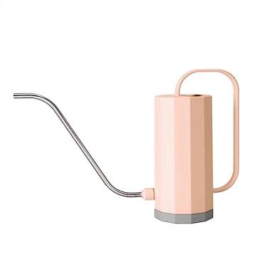 Imagem de Regador Regador de flores boca longa 1,2L Vaso Chaleira aço inoxidável Boca curvada Aspersor plantas Ferramentas jardinagem(Pink)