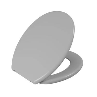 Imagem de Assento SanitáRio Oval Universal | Tampa PráTica Com Design Moderno Para Seu Banheiro(Cinza Claro)