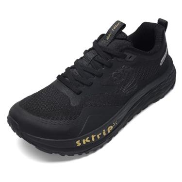 Imagem de SK·TRIP Tênis de corrida masculino Zero Drop – largo para homens, trilha, caminhada, treino, tênis fitness incluído, Preto, 12.5 Wide
