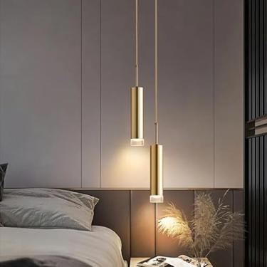 Imagem de Luminária pendente de LED para quarto, cabeceira, hotel, holofote, lâmpada suspensa, restaurante, cozinha, decoração, lustres de teto