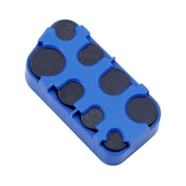 Imagem de ＫＬＫＣＭＳ Caixa de armazenamento porta-moedas, classificador retangular portátil, compacto, colecionável, presentes, organizador para amadores, dispensador de, Azul