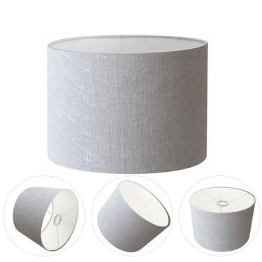 Imagem de Cúpula Abajur Cilíndrica Cp-7022 Ø45x30cm Rustico Cinza - Vivare