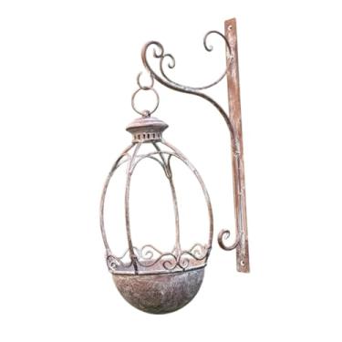 Imagem de Generic Vaso de flores suspenso de parede, decoração rústica clássica para casa, vaso de plantas, de plantas suspenso de parede para, pátio e cerca