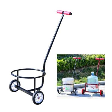 Imagem de Carrinho utilitário multifuncional sem esforço | transportador de balde de água, caminhão de tanque de lixo e propano | Essencial para uso doméstico de idosos, acampamento, ao ar livre, jardim e