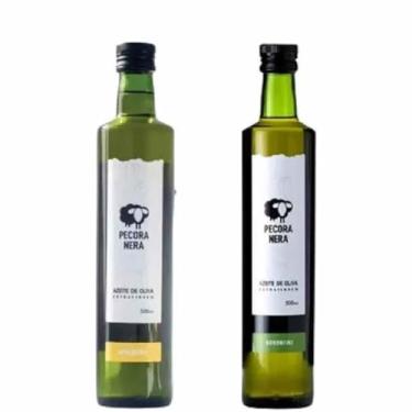 Imagem de kIT 2 Azeites de Oliva Extra Virgem Pecora Nera Arbequina e Koroneiki 2x500ml